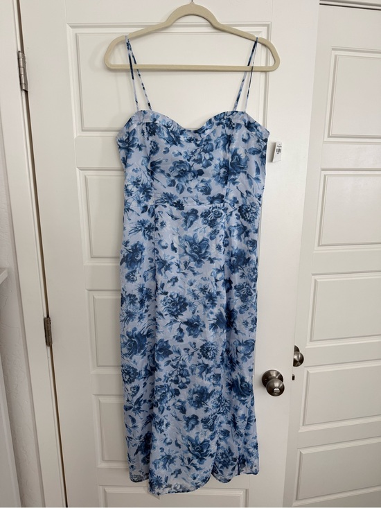 Abercrombie & Fitch Dresses & Skirts - Abercrombie & Fitch Light Blue Floral Midi Dress (Camille Midi)